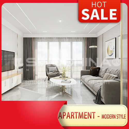 Apartment Design-Modern Light Luxury Style Apartment Design BSR1008